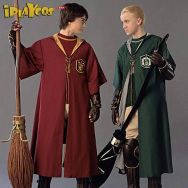 Quidditch Cosplay Kostym Klädkappa Slytherin skoluniform Harri Potter Gryffindor Vuxen Halloweenfest Magic skoluniform 1pcs01 S