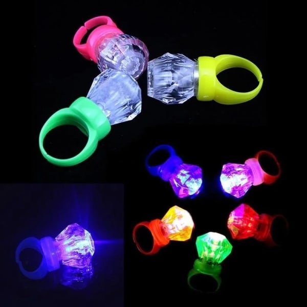 5 st Flerfärgad Bright LED Laser Finger Ring Light Lamp Beams Ficklampa för Party KTV