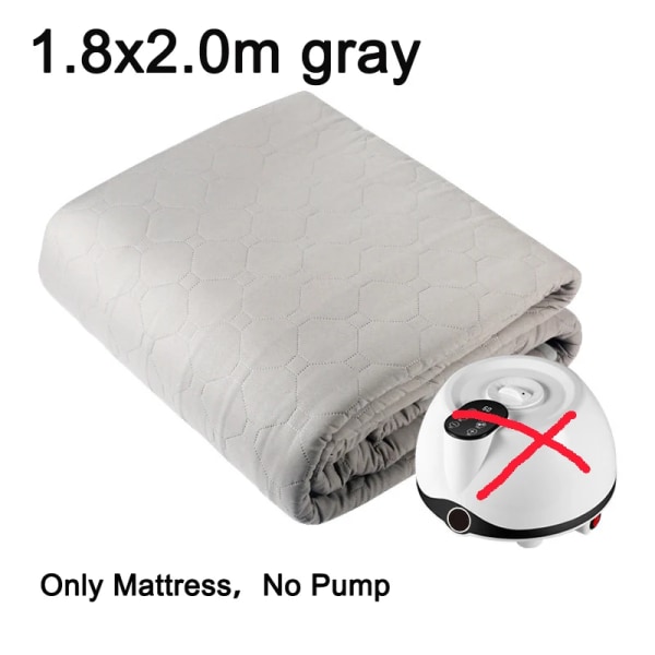 Elektrisk filt Vattenvärmefilt Säker Varmvärmare Sängtermostat Ingen strålning Vattencirkulation Värmemadrass-1,8x2,0m grå matta 1.8x2.0m gray mat