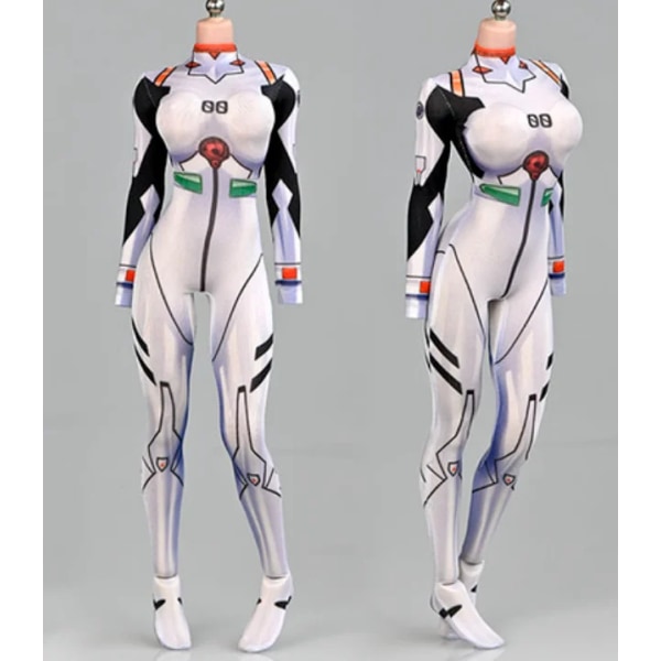 1/6 kvinnlig hög elastisk botten Stretch Amazing Spider Girl Tight Jumpsuit 3D printed Body Suit Battle Suit för 12\ 12