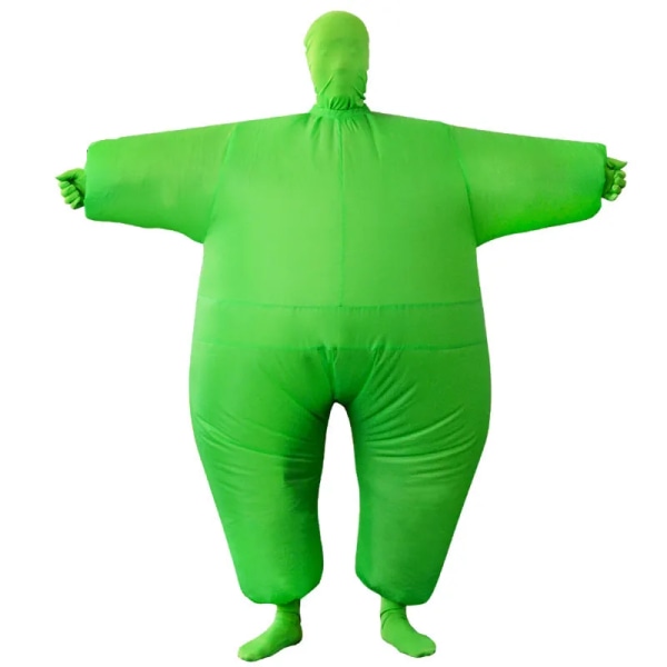 Stor Vuxen Chub Suit Uppblåsbar Dräkt Blow Up Color Full Body Jumpsuit 5 färger Uppblåst plagg 2 beställningar Light Green One Size