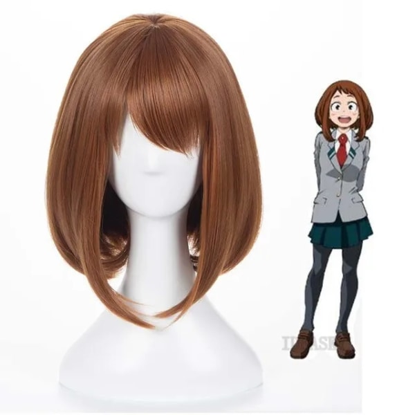 My Hero Academia Boku no Hero Cosplay Kostym Herr Dam Skoluniform Sport Dräkt Tshirt Byxor Izuku Midoriya Todoroki Shouto Ochako Uraraka wig L