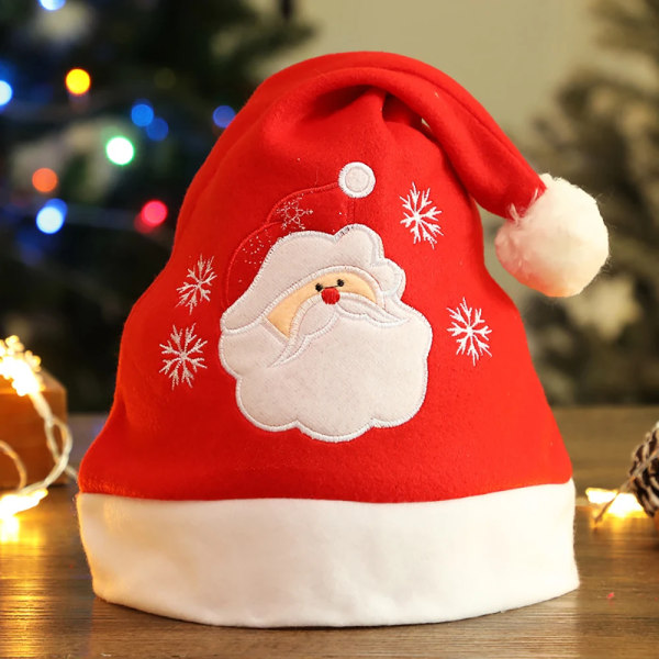 Söt plysch julhatt jultomten älghatt Flera stilar nyårsfest dekoration julklapp till vuxna barn 11