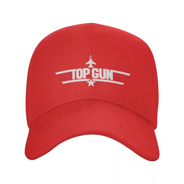 Mode Unisex Maverick Film Top Gun Baseball Cap Vuxen Justerbar Dad Hat för Red