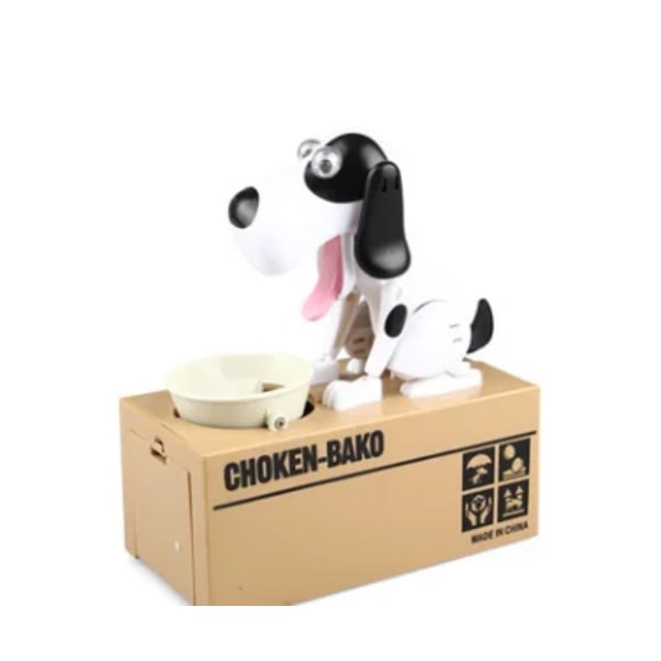 Eworld Robotic Hungry Eating Dog Banco Canino Money Box Bank Automatisk stal mynt Spargris Pengar Sparlåda Leksaker för barn LF673 style 4