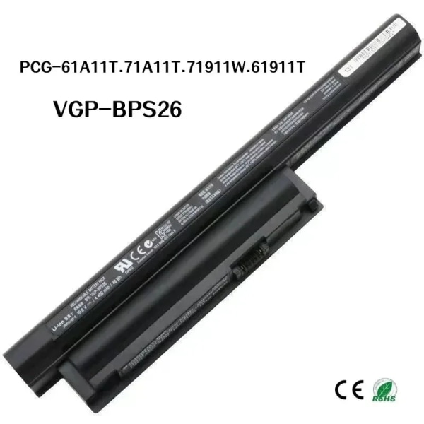 Laptopbatteri 100 % original 4000mAh För Sony VGP-BPS26 BPL26 CA26EC EG38 PCG-61A11T PCG-71A11T PCG-71911W PCG-61911T PCG-71911X 4000mAh