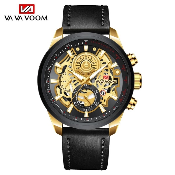 Män Watch Mode Industristil Student Guld Affärsklocka Vattentät Dropshipping Smycken Klockor Relogio Masculino 2311P-JH1