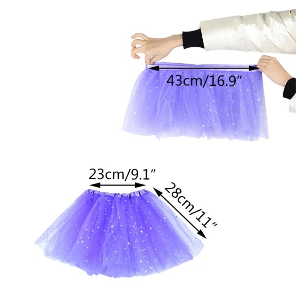 LED glödande ljus blomma prinsessan Tutu kjolar Fairy kostym för flicka ljus upp kjol b06