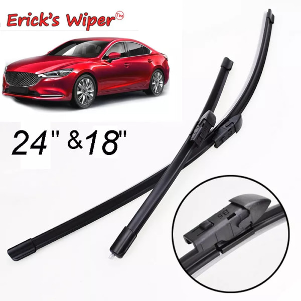 Erick's Wiper LHD främre torkarblad för Mazda 6 Mazda6 2018 - 2023 Vindruta vindruta rent fönster bil regnborstar