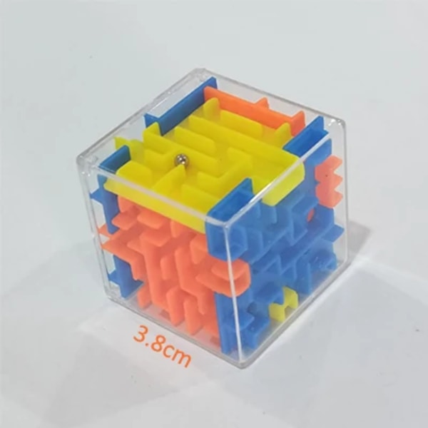 Tålamodsspel 3D Cube Pussel Maze Toy Hand Game Case Box Roligt Brain Game Utmaningsleksaker Balans Pedagogisk leksak för barn Colorful