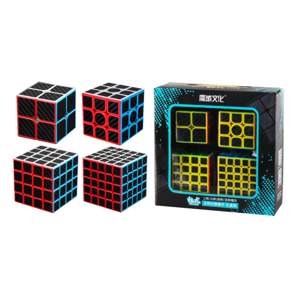 [Picube] MoYu Cubes Meilong 2345 presentförpackning Profissional Magic Cube 2x2 3x3 4x4 5x5 Speed ​​Cube Pussel Cubo Magico Educational Toy 2345 Carbon Set