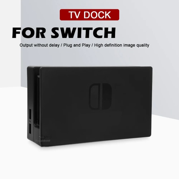 NYHET För Nintend Switch Laddningsdocka HDMI-kompatibel TV-docka Laddningsstation Stativ Dock för NS Switch TV DOCK Laddningsbas Black