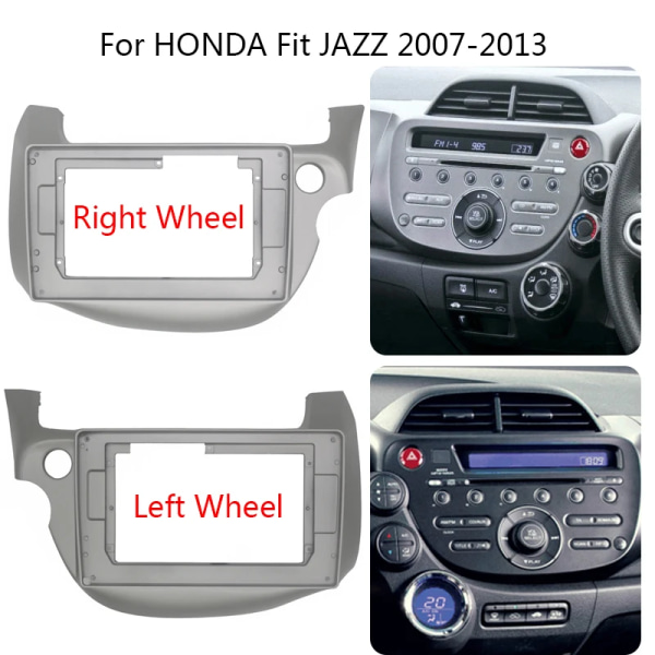 10,1 tums bilstereo för Honda Fit Jazz 2007-2013 videopanelspelare ljudinstrumentbräda 2 DIN-ram instrumentbrädesmonteringssats Only cable