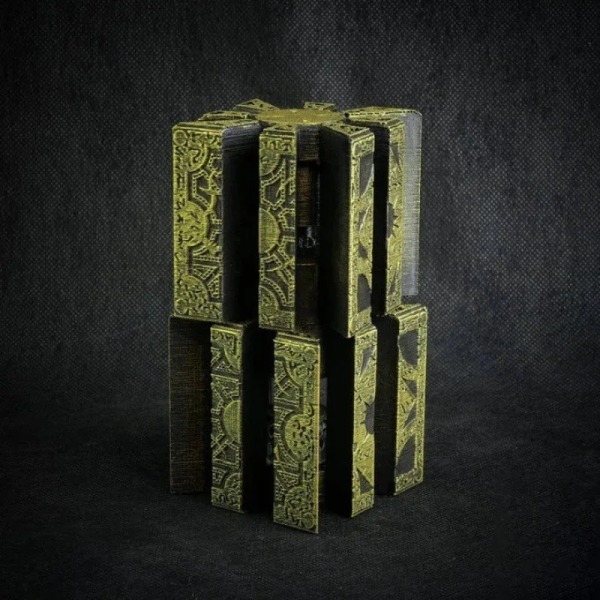 1:1 Hellraiser Pussellåda Rörlig klagan Skräck Skräckfigurer Filmserie Hellraiser Cube Fullt Pinhead Prop Figurine Leksak