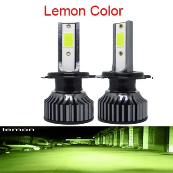 Lemon-Muxall Mini H7 LED H4 H11 H8 H1 9005 9006 HB3 HB4 H3 881 Auto Strålkastarlampor 80W 20000Lm 6500K 4300K ​​LED Billjus Styling Lemon H11