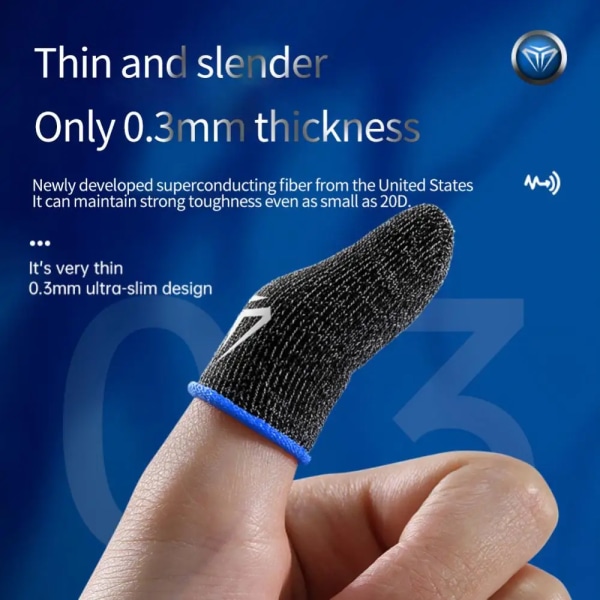 Ett par fingertoppar för spel Pubg Mobile Anti Slip Finger Glove Game Controller Finger Sleeve För pekskärm Mobilspel Style 1