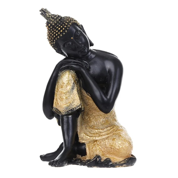 Buddhastaty i Resin från Sydostasien - Hinduisk Buddistisk Dekoration Tempel Yoga Buddhafigur Meditation Indien Religiös Heminredning