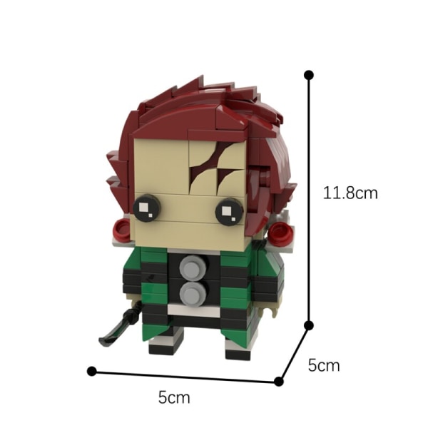 Moc Japan Actionfigur Demon Slayer Brickheadz Klassisk Anime Tanjirou Nezuko Hashibira Kyoujurou Modell Byggsten Leksak Pojke 226PCS PDF manual