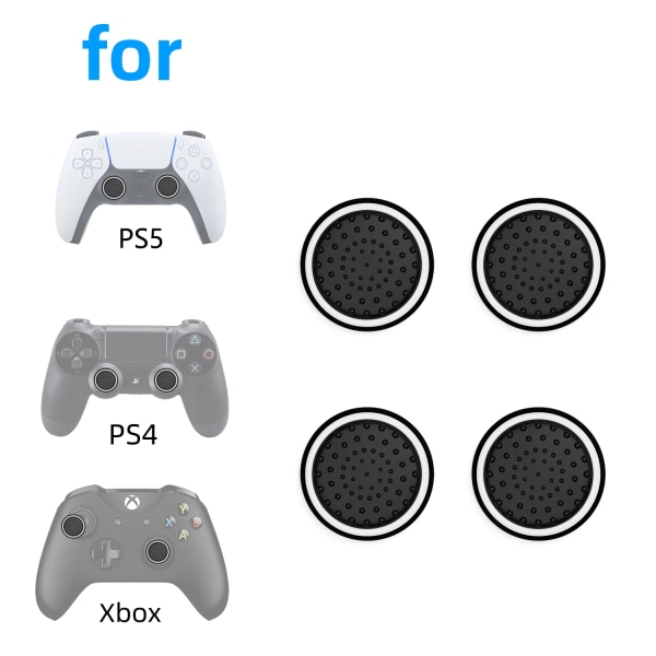 4st Analog Joystick Luminous Thumb Stick Grip Caps Case för PS5 PS4 Xbox 360 One Series X Switch Pro Controller Cover Tillbehör 3