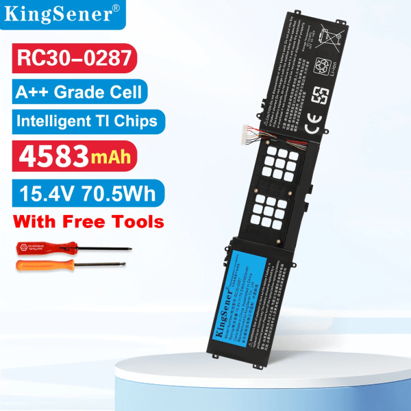 Laptopbatteri KingSener RC30-0287 för Razer Blade Pro 17 2019/2020 RZ09-0287 RZ09-0329 RZ09-0314 RZ09-0406 15,4V 4583mAh