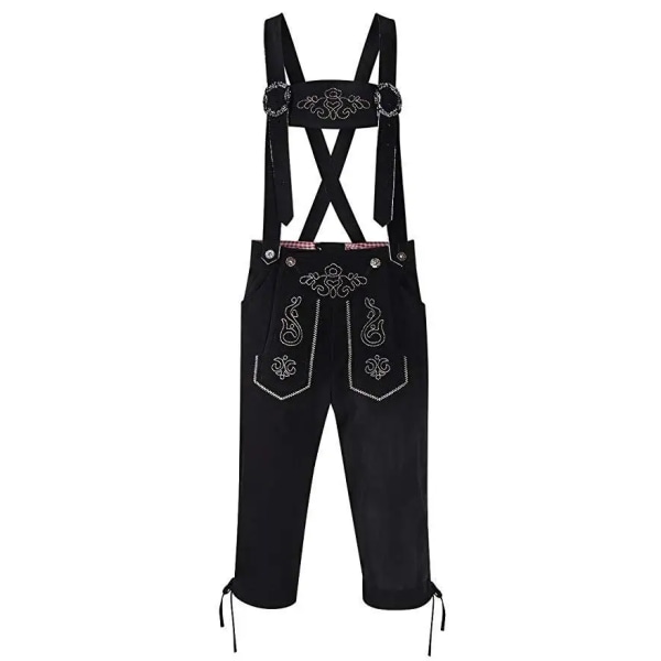 S-3XL Bavaria Oktoberfest Mocka Lederhosen Suspender For Adult Man Deluxe Traditionell tysk öl Party Outfit Jumpsuit kostym Aubrn XXL