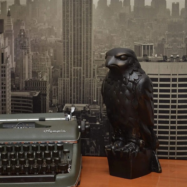 Malteserfalkenstatyett Prop med Hemligt Fack, 1941 The Maltese Falcon Filmprop Replica, Handgjord Hartskulptur