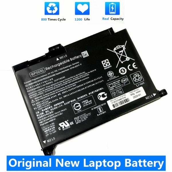 Laptopbatteri CSMHY Original Nytt BP02XL För HP Pavilion PC 15 15-AU 849909-850 (F9-21) 849569-421 HSTNN-LB7H BP02041XL