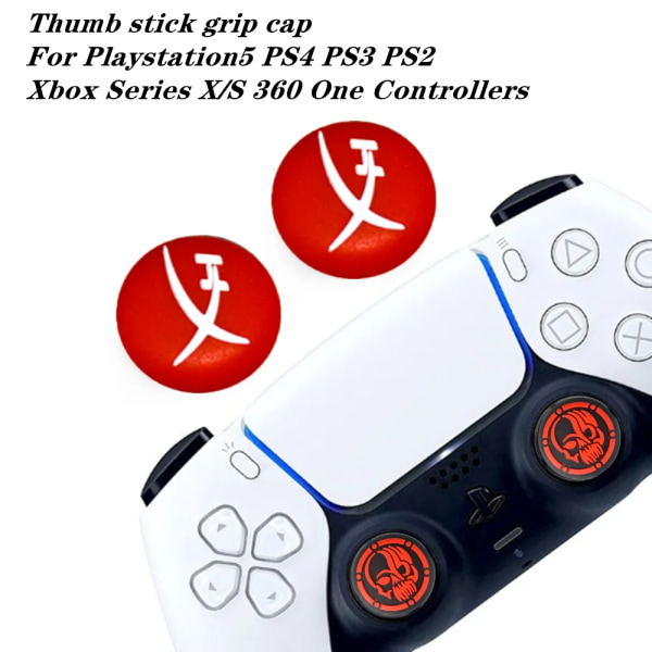 Thumb Stick Grip Cap för SONY Playstation5 PS5 PS4 Xbox Series X/S One 360 ​​Controller Joystick Tillbehör Silikonskyddslock 2