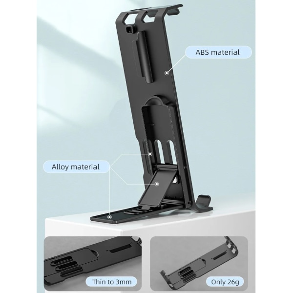 Aolion Kick Stand för Steam Deck Stand Base Host Bracket Portabel Justerbar med zinklegering Lätt konsol Speltillbehör Kick Stand