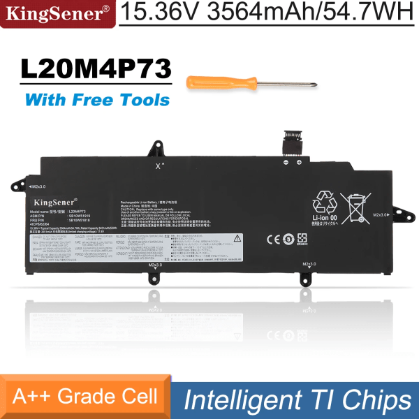 Laptopbatteri KingSener L20M4P73 för Lenovo ThinkPad X13 Gen 2 Gen 3-serien L20D4P73 L20C4P73 L20D3P72 L20C3P72 5B10W51818