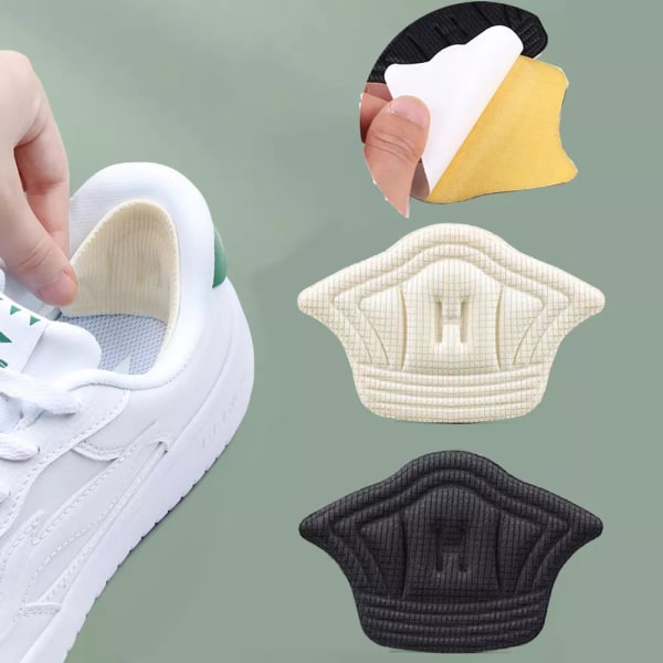 Inläggssulor för skor Herr Dam Sneakers Hälskydd Kudde Insats Sportskor Foder Smärtlindrande klistermärken Fot Klack Skokuddar Gray