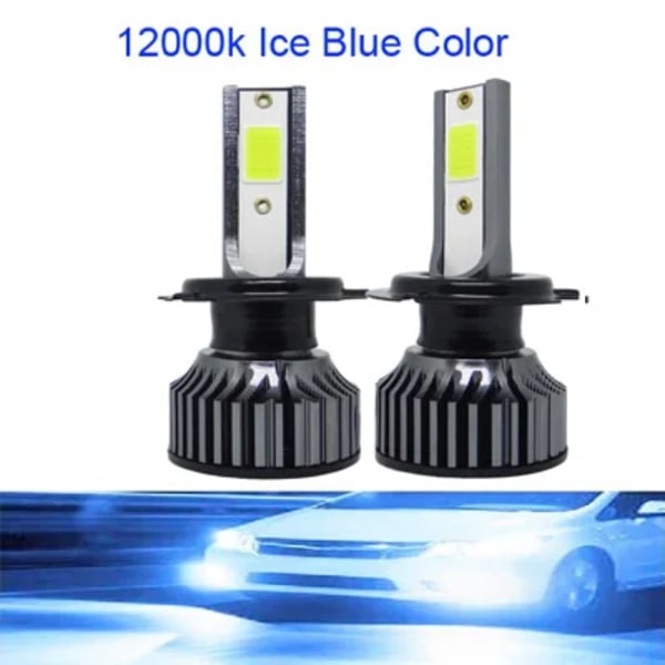 12000K Ice Blue-Muxall Mini H7 LED H4 H11 H8 H1 9005 9006 HB3 HB4 H3 881 Auto Strålkastarlampor 80W 20000Lm 6500K 4300K ​​LED Billjus Styling 12000K Ice Blue H4/9003/HB2 Hi/Lo