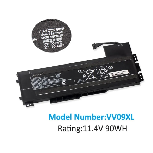 Laptopbatteri KingSener VV09XL för HP ZBook 15 G3 G4-serien HSTNN-DB7D HSTNN-C87C 808398-2C2 808398-2C1 808452-005 11,4V 90WH