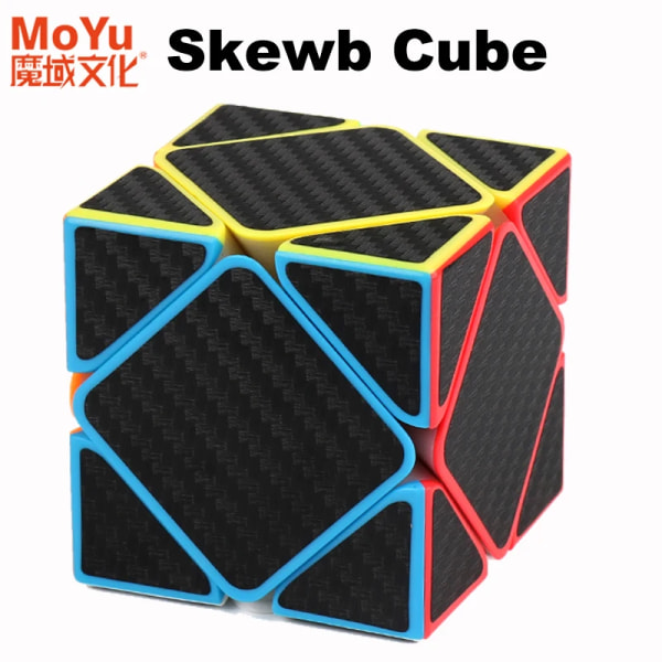 MoYu Skewb 3x3 Magic Cube 3×3 Professionell 3x3x3 Speed ​​Pussel Barn Fidget Toys Special Cubo Magico present för barn Carbon fibre Sticker
