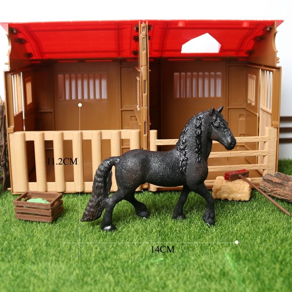 Realistiska hästfigurer av plast Vildhäst Arabian Hanoverian Pinto Sto och hingst Detaljerad miniatyrhästleksakstårta