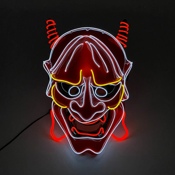Hot Fashion LED Luminous Mask Halloween Mask LED Light Up Party Masker Festival Glow mask 21
