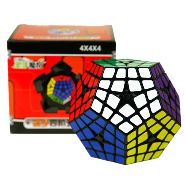 [Ecube] Shengshou Megaminx Cube 4x4 Magic Cube Master Kilominx 4x4 Professional Cube Educational Toys Twist Puzzle Black