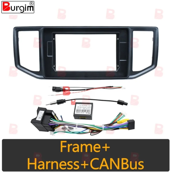 Bilstereoramar Fascia Ram för VW Volkswagen Crafter 2017-2022 10 tum 2DIN Stereo Panel Kabeladapter Canbus Dekoder Frame Cable canbus