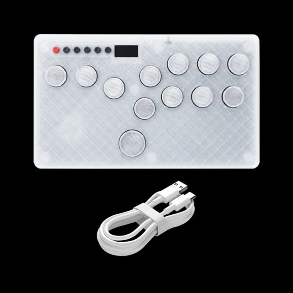 Flatbox Arcade Fight Stick Mini Hitbox-knappar Style SWAP Kailh Switch Arcade Stick Controller Pico GP2040-CE För PC/PS3/PS4 BK-pr switch led With Red caps