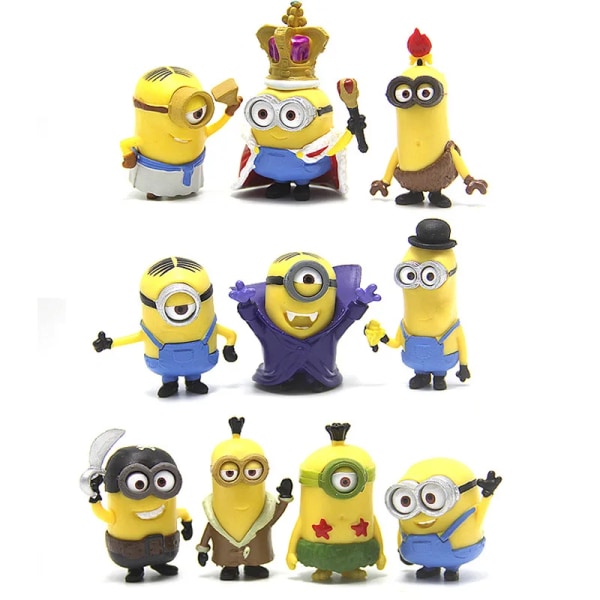 10st/ set kawai Miniones Figurer Leksaker 3D Eye Despicable Miniones Actionfigurer Klassiska Leksaker Julklappar för barn