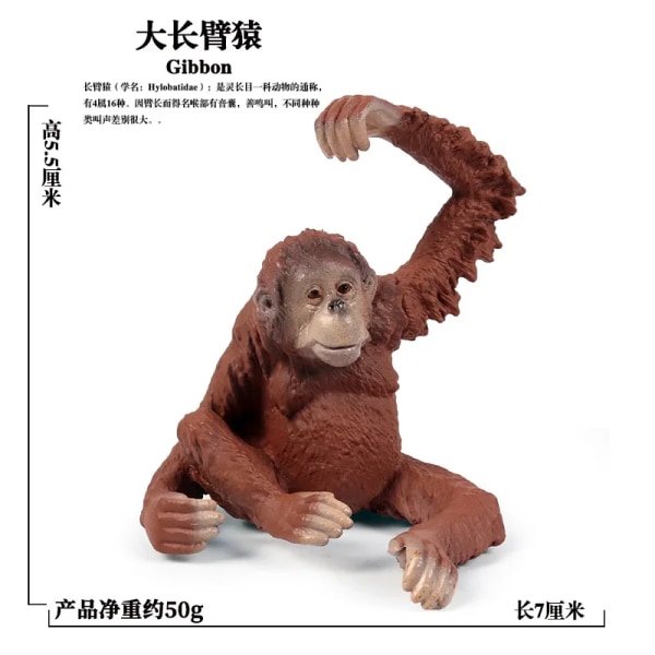 Simulerade vilda djurmodeller Plastleksak King Kong Apor Gorillor Apor Apa sengångare Prydnadsföremål Nya barnleksaker Figuriner