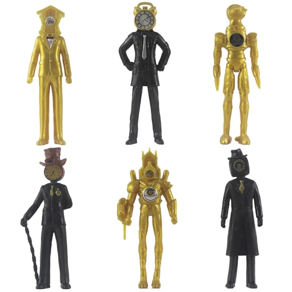 Titan Clock Man Figurine Modell PVC Skibidi Toilet Man Anime Action & Toy Figurer Set