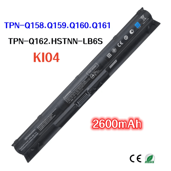 Laptopbatteri 100 % original 2600mAh För HP KI04 K104 TPN-Q158 Q159 Q160 Q161 Q162 HSTNN-LB6S LB6R DB6T 1PCS 2600mAh