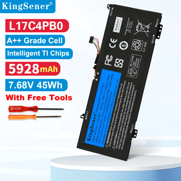 Laptopbatteri KingSener L17C4PB0 För Lenovo Xiaoxin Air 14ARR 14IKBR 15ARR 15IKBR Ideapad 530s-14IKB 530s-15IKB L17M4PB0 45WH