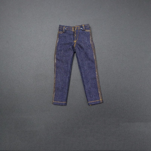 1/12 skala Mode mini-väst linne för män Ärmlös sportkläder skjorta Jeans Byxor Kläder Set för 6 tum Action Figure C Pant