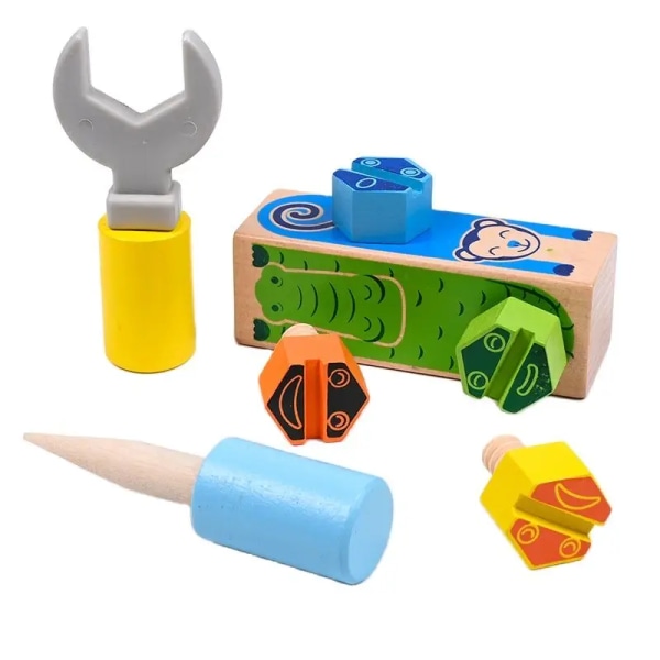 Montessorimaterial av trä Sensorisk leksak Demontering Set Låtsaslek Montessori pedagogisk leksak för barn Barn Pojkar