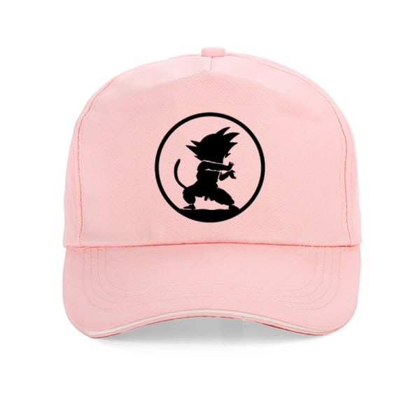 Hög kvalitet Z Goku cap för män kvinnor Anime print Justerbar Pink