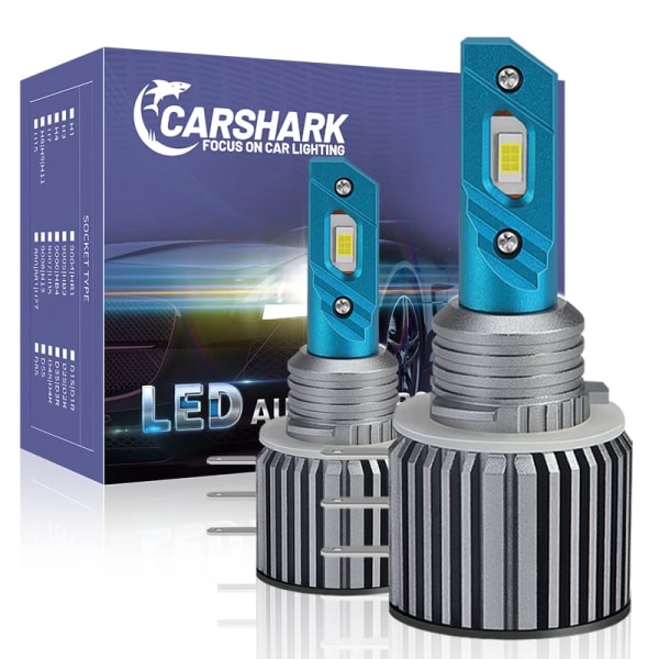 -Carshark H15 LED-lampor Canbus No Erorr 20000LM Ice Car Lights För Audi Caravel VW Golf 6 7 Mk6 Mk7 Mazda 3 6 GJ Cx-5 Auto Lamps H15