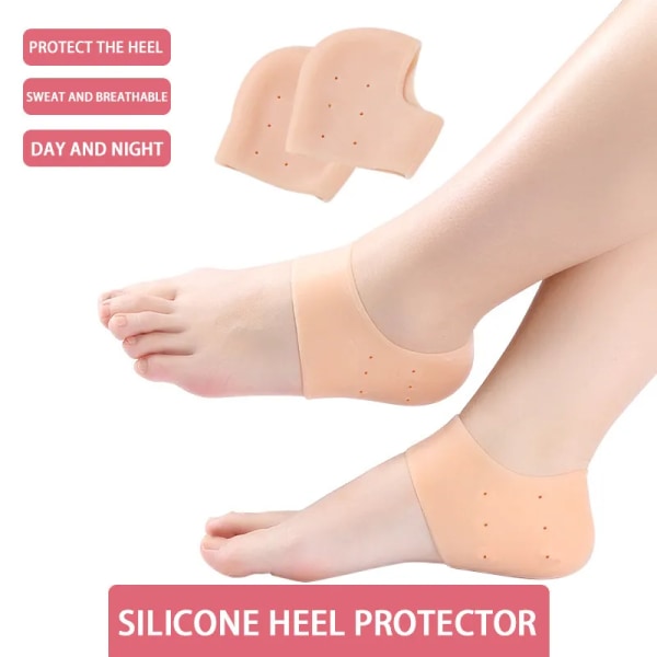 Hälskydd Silikonkuddar Hälsporre för skoinlägg Kuddar hälkuddar gel häldyna silikon Hälsmärta Reducera white