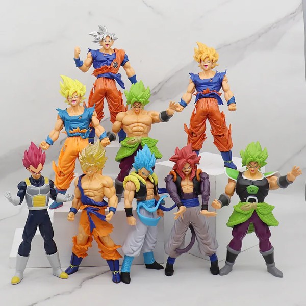 Dragon Ball Z Super Saiyan Anime Statyett Modell GK Rose Goku Action Figur DBZ Gohan Figurer Vegeta Staty Collection Toy Figma